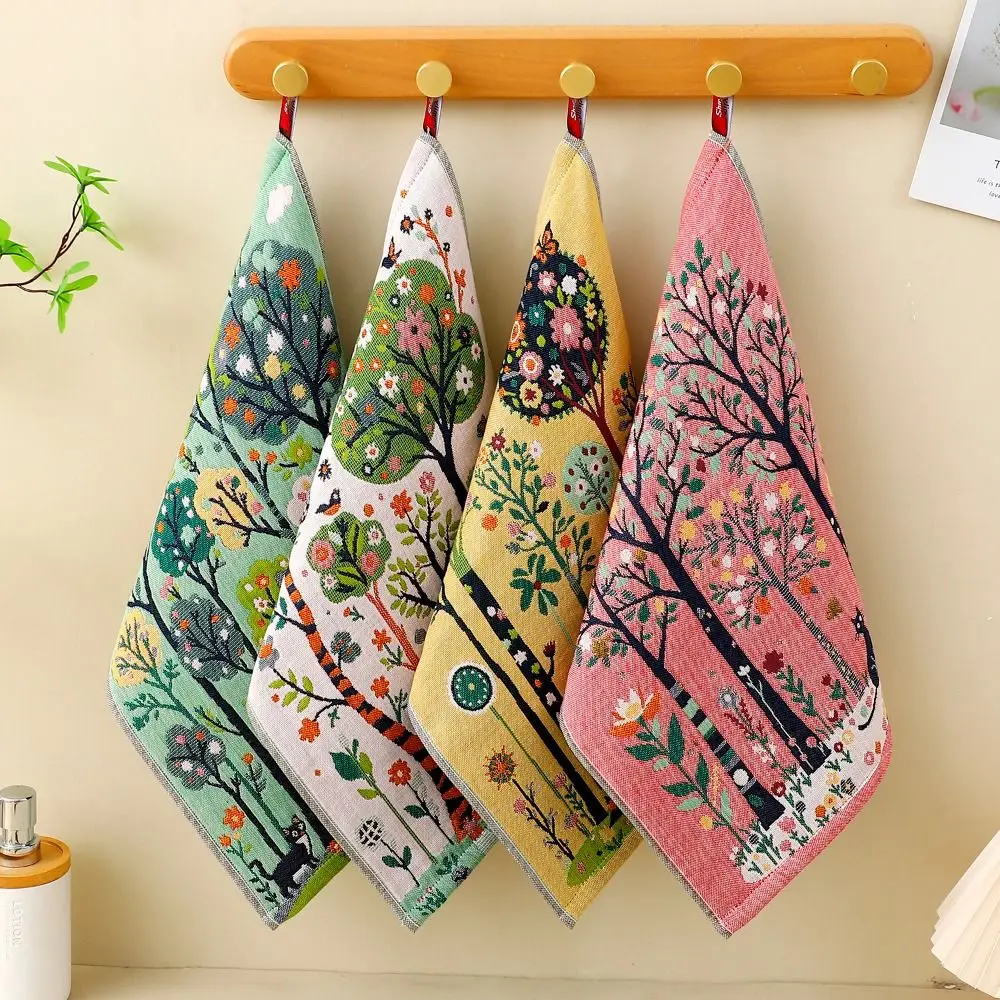 New 34x40cm Large Hand Towel 4 Layer Cotton Gauze Quick Dry Pure Cotton Dish Cloth Decorative Kitchen Towel Home Restaurant