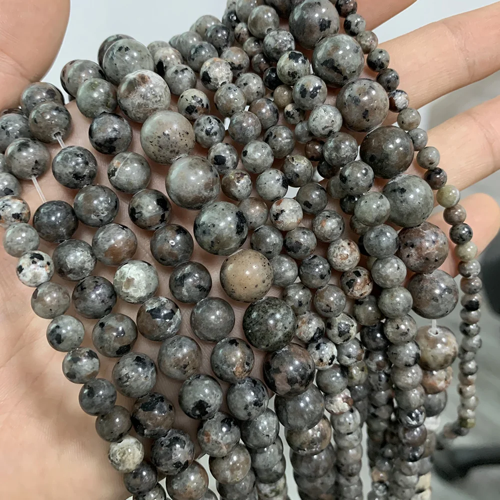 Natural Flaming Stone Beads 4 6 8 10mm Round Charm Loose Spacer Bead for Jewelry Making DIY Unique bracelet necklace accessories