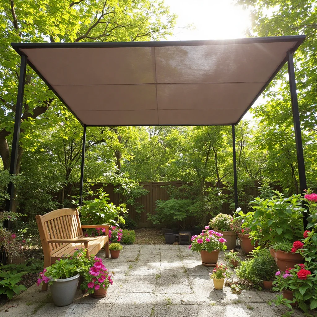 

Сетка для затенения 100GSM для пергол, беседок, защиты растений от солнца, затенения сада и двора, ограждения