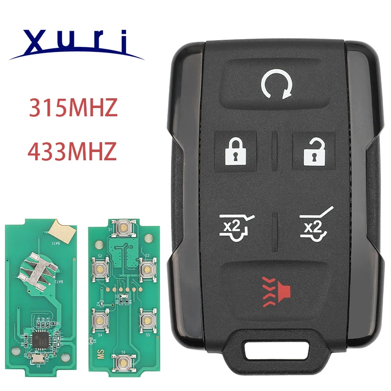 Xuri Car Remote Key For Chevrolet Tahoe Colorado Silverado Suburban GMC Canyon Sierra Yukon M3N-32337100 315 M3N-32337200 433