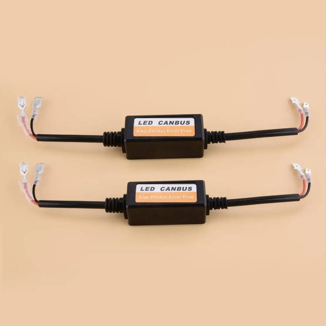 2Pcs Car H1/H3 LED Headlight Decoder Device Canbus Anti Flicker Resistor Adapter Error Free Canceler 9-12V 10-60W
