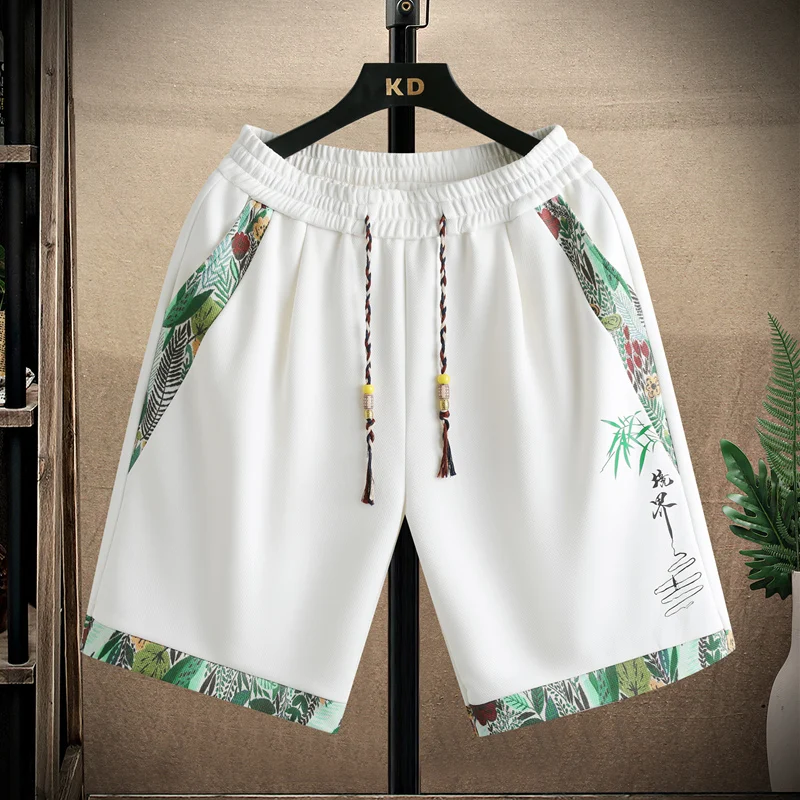 

Ice Silk Men's orts Casual Loose Fit Five Inch Summer New Sle Faion Brand mid Waist Length Relax Fit Polyester Fiber