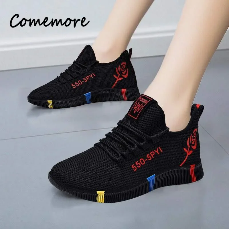 Comemore damskie adidasy but do chodzenia wygodne czarne damskie buty jesienne 2023 damskie sneakersy miękkie Sport tenis buty