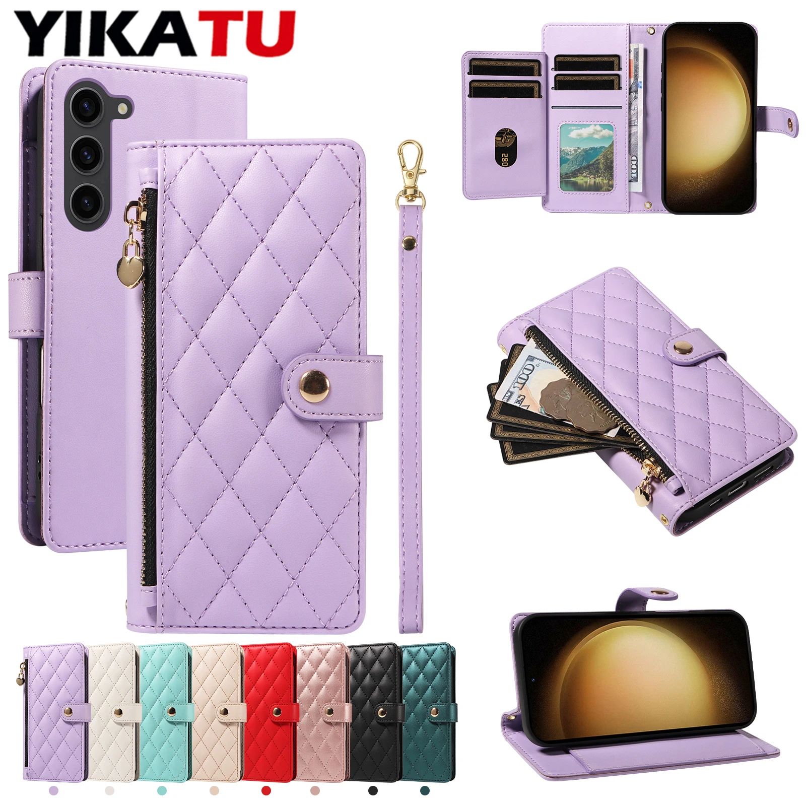 Funda magnética de cuero para teléfono Samsung Galaxy S20 S10 Plus Note 8 9 10 20 Ultra M56 M32 M23 M13 F23 5G 4G