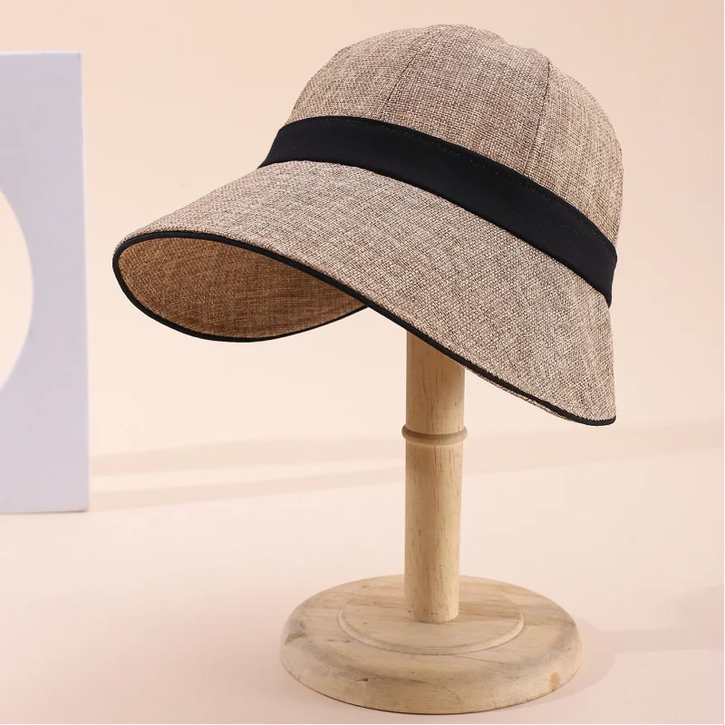 chapeu-de-pescador-feminino-de-verao-com-laco-aba-larga-respiravel-leve-dobravel