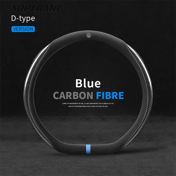 

Car Carbon Fiber Suede Steering Wheel Cover Volkswagen Arteon GTI Golf Tiguan Touareg Touran Magotan Passat ID3 ID4 ID6 Scirocco