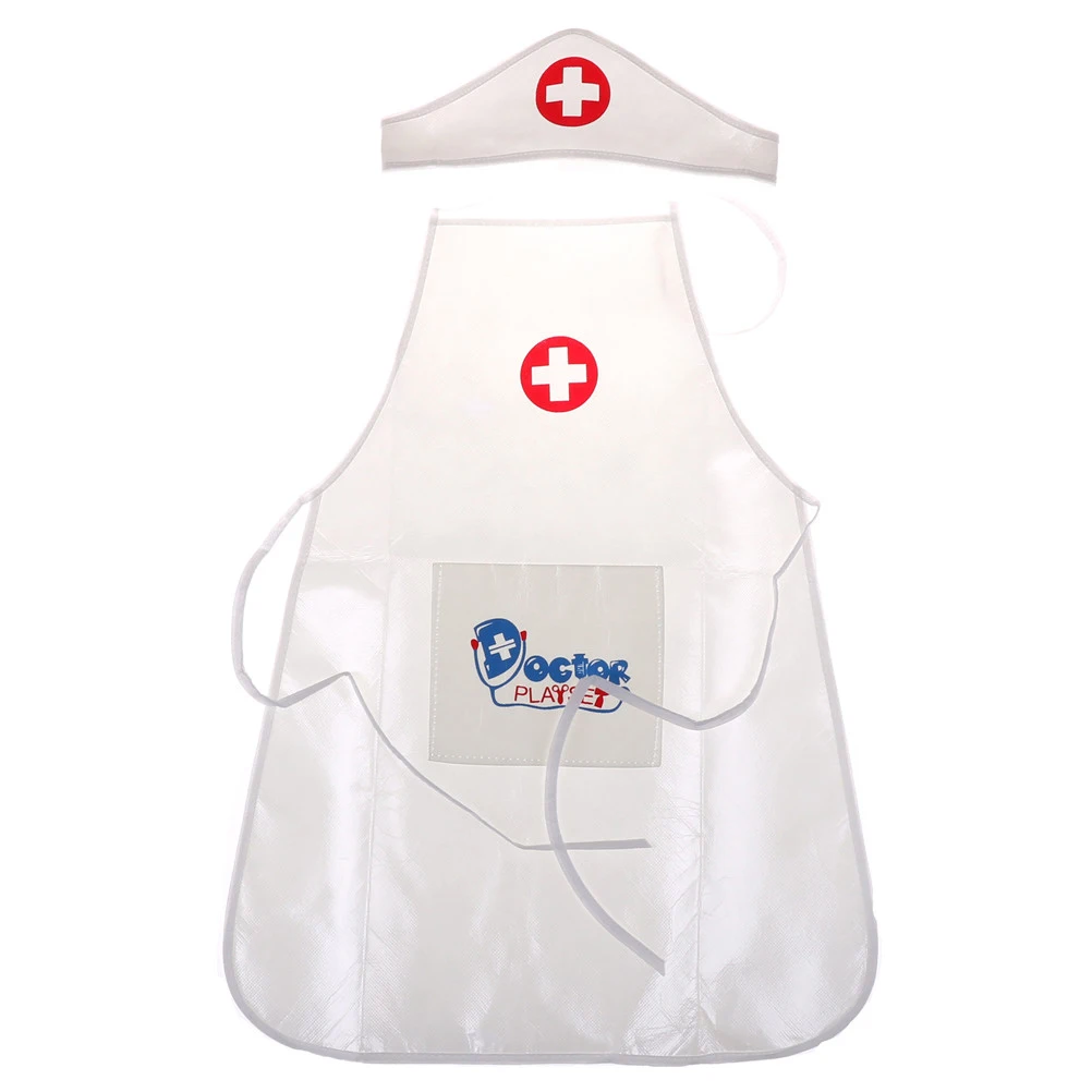 Crianças brincam role play médico roupas brinquedos bebê fingir enfermeira médico brinquedo