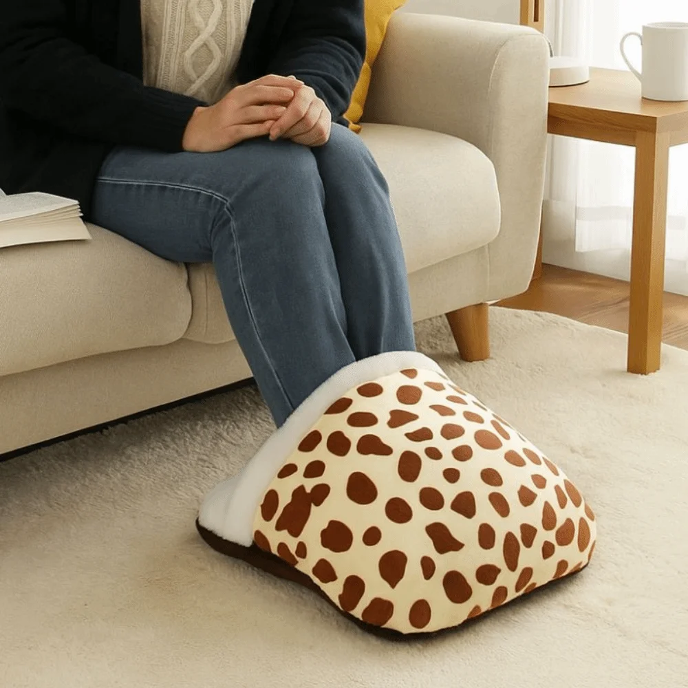 Soft Plush Foot Warming Mat Insulation Comfortable Heating Foot Pad Not Charging Double Feet Thermal Foot Mat Autumn Winter