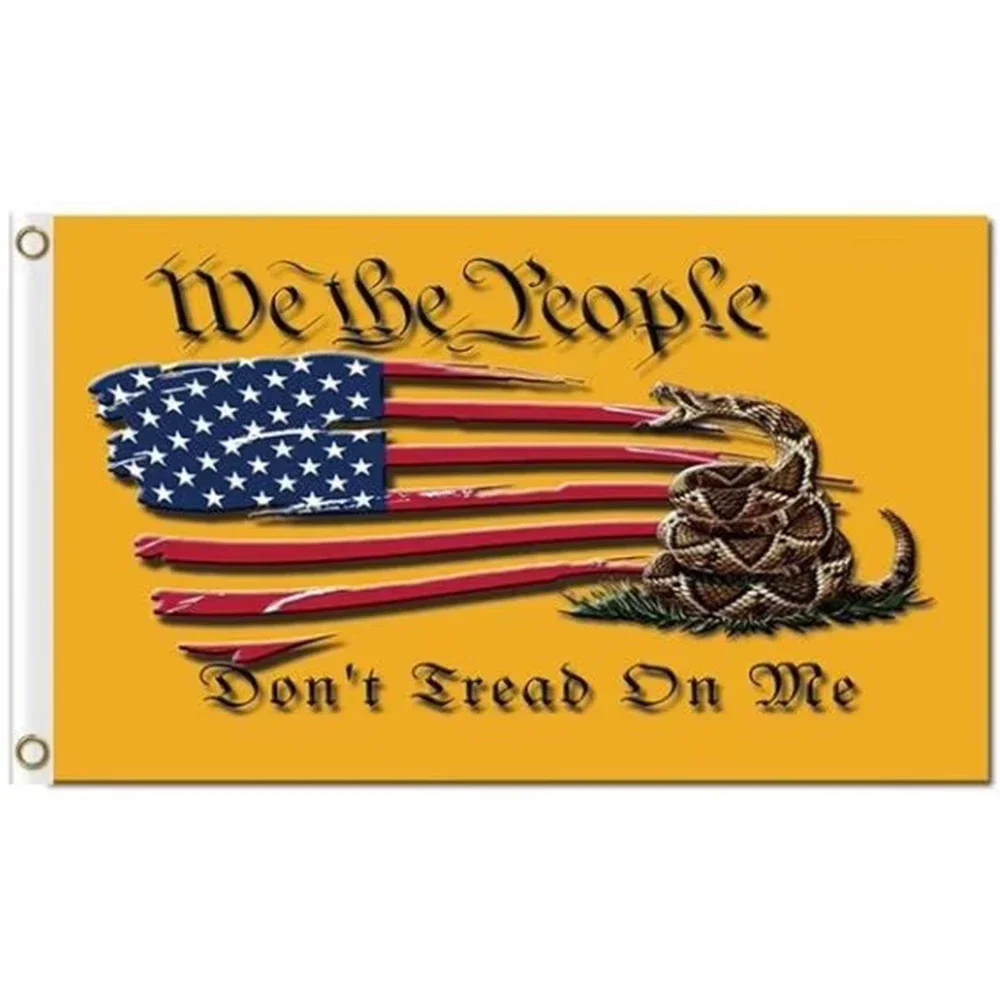 2X3FT 3x5FT Dont Tread On Me USA Flag WITH WE THE PEOPLE HISTORY BANNER - view 2
