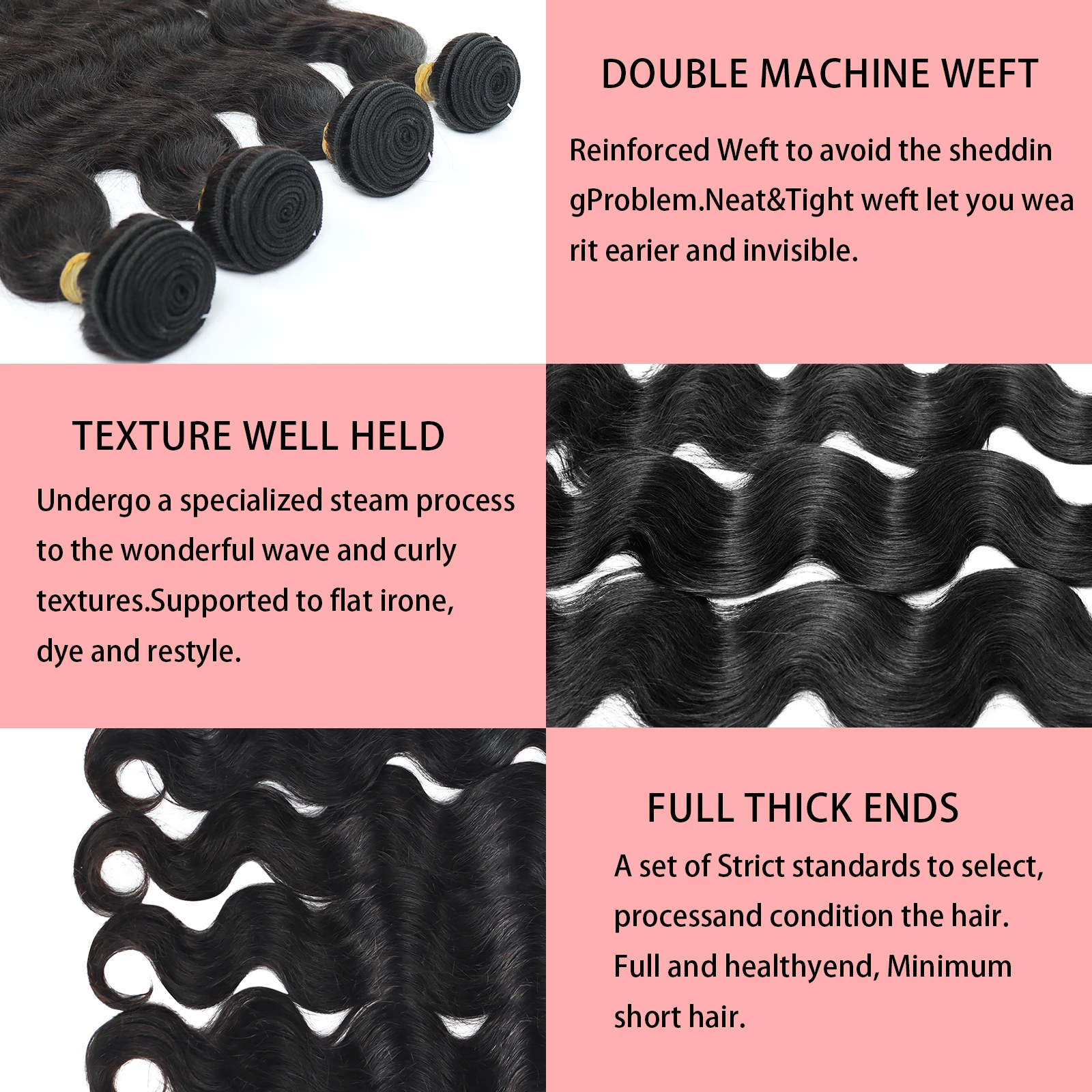 12A 100% Human Hair Bundles Body Wave Bundles Human Hair 30 40 Inch Hair Weave Natural Black Raw Human Hair Extensions Weaving