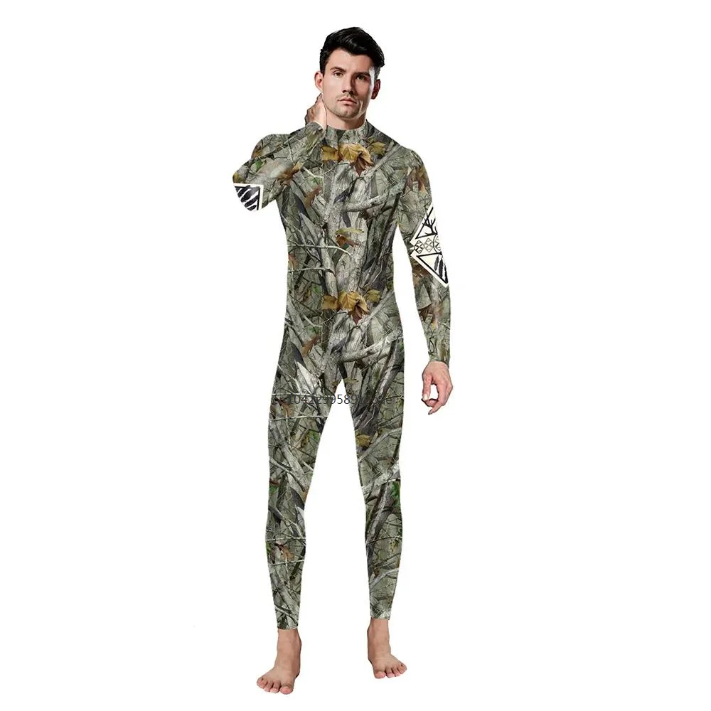 Volwassenen Halloween Cosplay 3D Gedrukt Boomtak Mannen Jumpsuit Carnaval Party Prestaties Bodysuit Cosplay Kostuum 2024