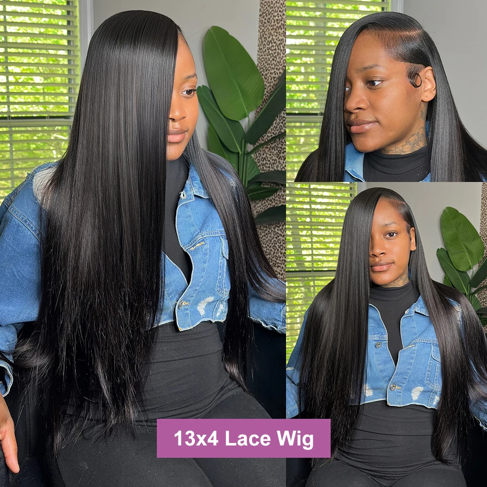 13x6 HD الدانتيل شعر مستعار أمامي كامل الدانتيل خصلات الشعر المستعار الإنسان للنساء 40 بوصة 13x4 العظام شعر طبيعي مفرود Hd الدانتيل شعر مستعار أمامي