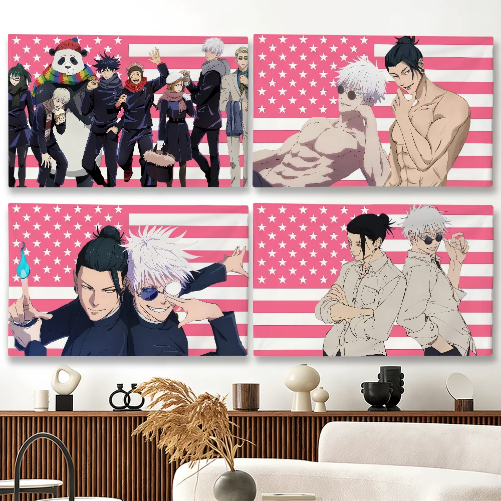 

Hot Anime J-Jujutsu K-Kaisen-S flag Suitable For Party Club Outdoor Interior Wall Decoration Banner Fans Gift