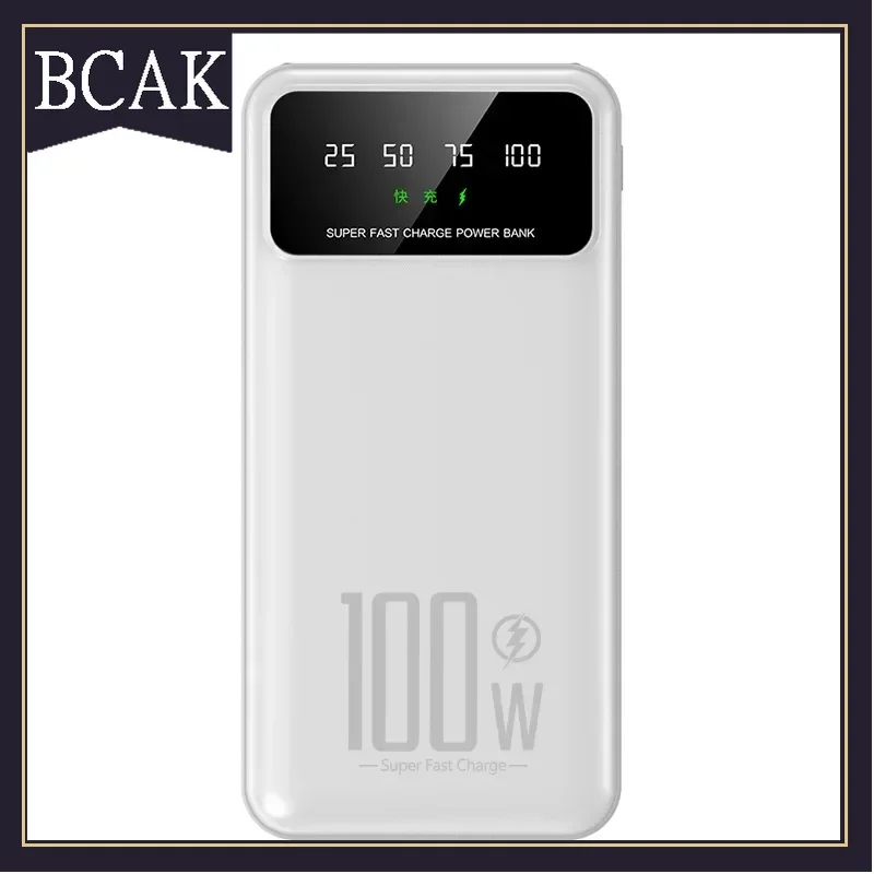 Hot Style BCAK Comes with A Cable Power Bank 20000mAh Real Standard Super Fast Charging Large Capacity Portable Mobile Power Sup