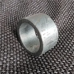 Muonionalusta Meteorite Iron meteorite ring Natural meteorite material ring Iron meteorite specimen ring