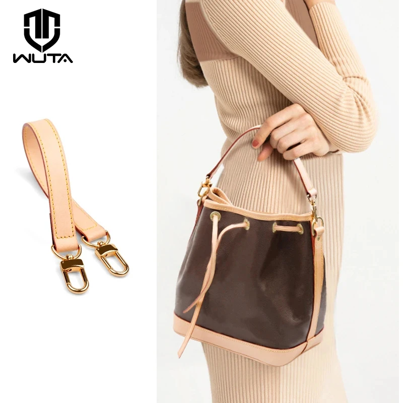 WUTA 100% Genuine Leather Bags Strap Handle Strap for LV Noe Bucket Bag Short Shoulder Replacemen Straps 37-59CM Bag Accessories