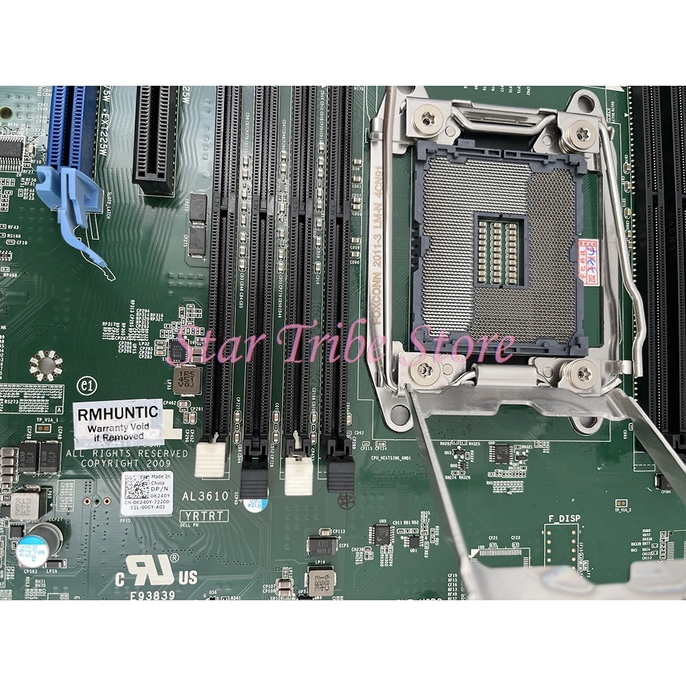 

For DELL Precision T5810 K240Y HHV7N WR1RF 0K240Y 0HHV7N 0WR1RF DDR4 Workstation Motherboard