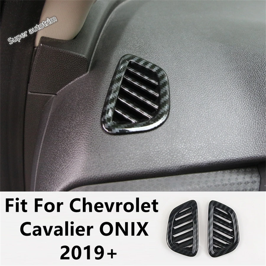 

Dashboard Front AC Air Conditioning Vents Outlet Cover Trim For Chevrolet Cavalier ONIX 2019 - 2024 Carbon Fiber Accessories