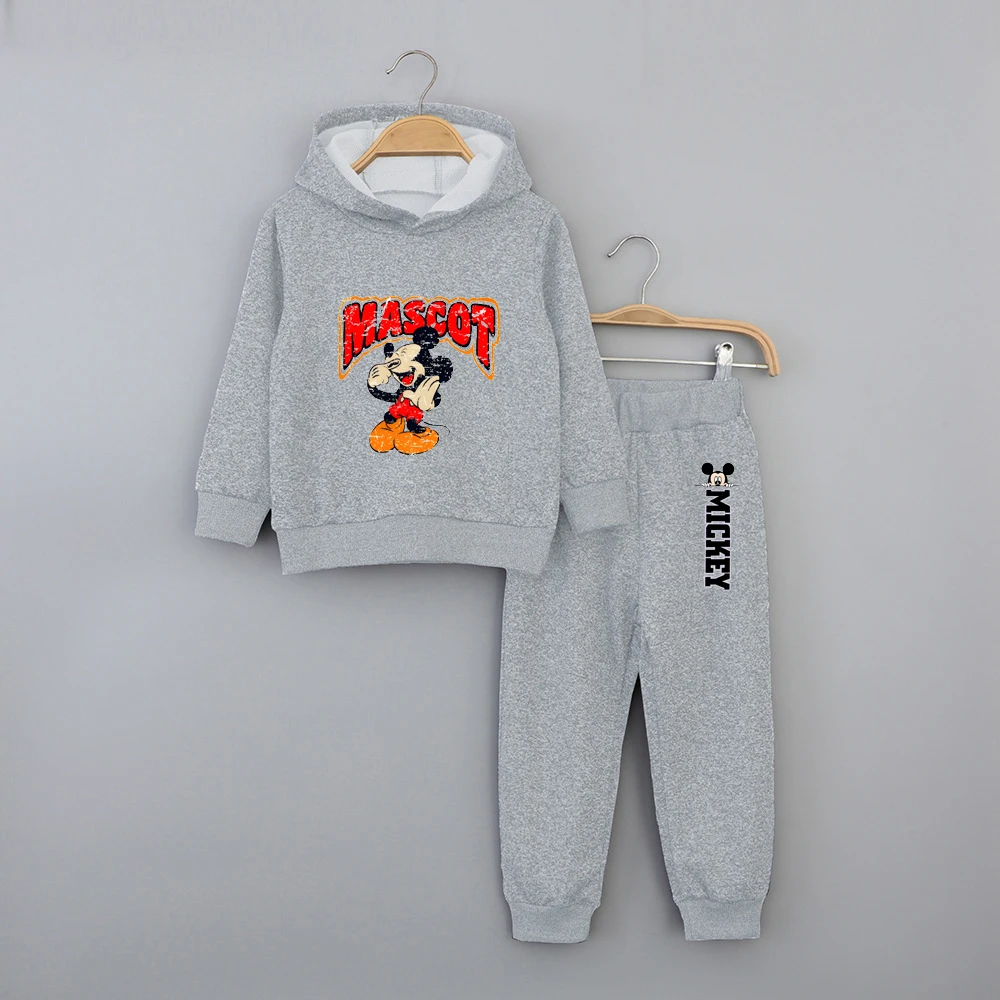 ميكي ماوس الكرتون المطبوعة هوديي مجموعة للأطفال المراهقين بنين بنات عادية الخريف الشتاء موضة 2025 #6