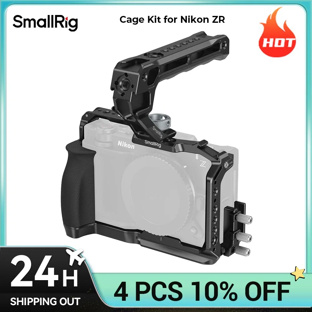 Kit de Cage SmallRig pour Nikon ZR, Kit portable professionnel avec serre-câble avec plaque arca-swiss pour installation de trépied DJI Gimbals