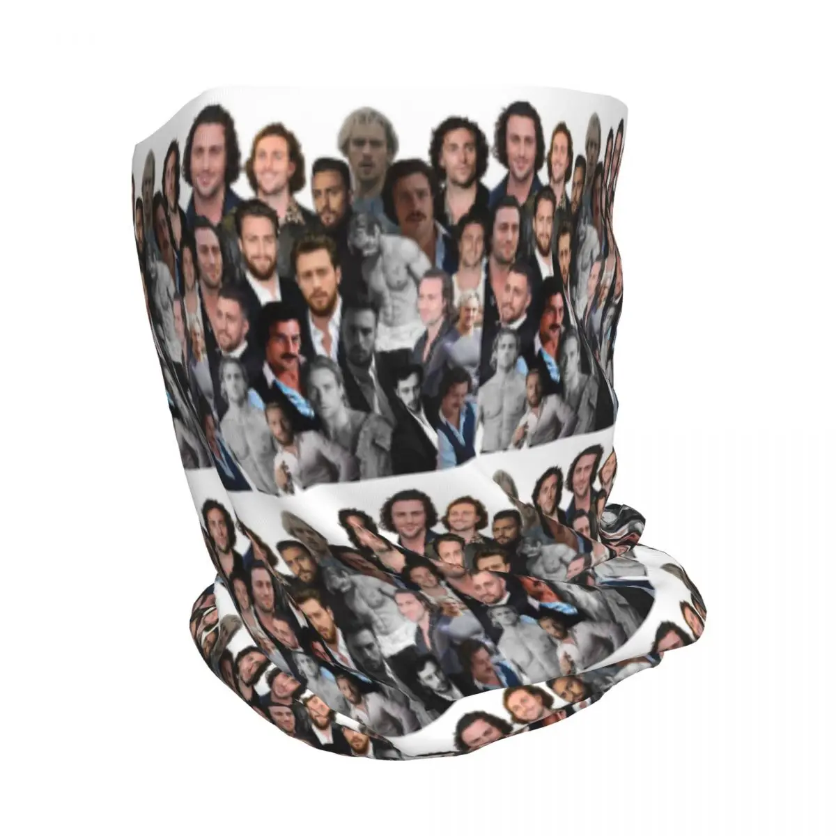 Aaron-taylor Johnson Photo Collage Bandana Neck Gaiter Wrap Mask Scarf Multifunction Headband Beanies Hat Men Women Adult Winter