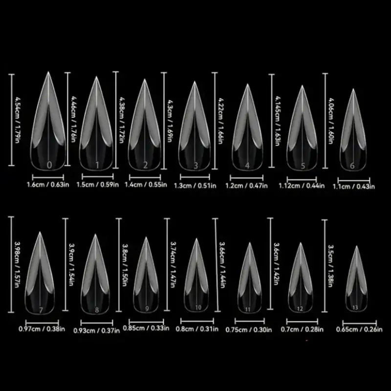 140pcs/box Short Curved Stiletto Nail Dual Form For Nail Extension Of 3D Cat's Claw Sculptural Acrylic Nails Full Cover Molds