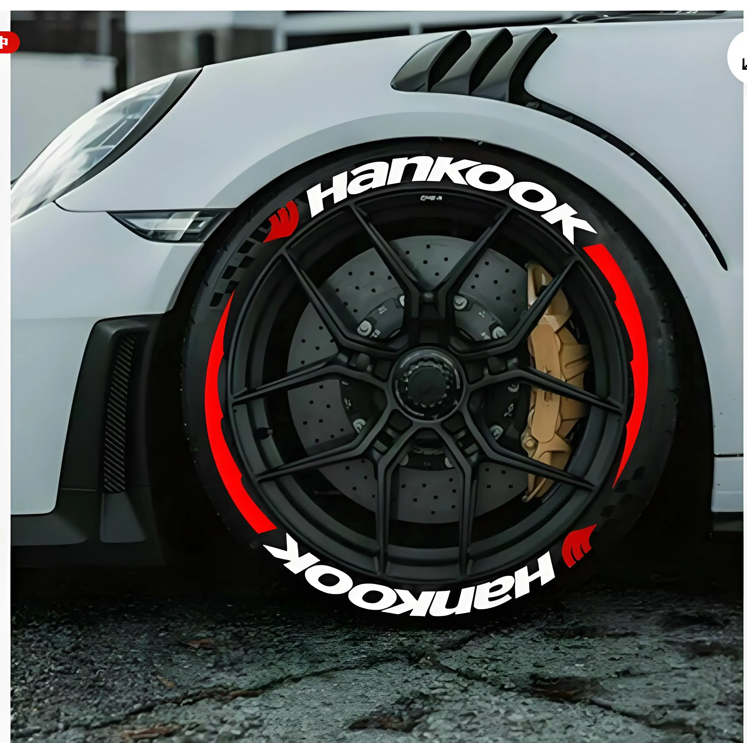 3D PVC Tire Lettering Stickers – Permanent Set for 4 Tires