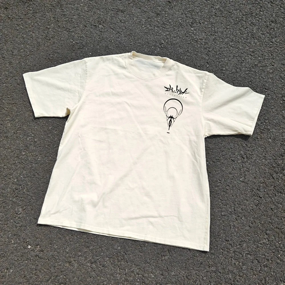 Neon Genesis Evangelion Third Impact Lilith Rei T-Shirt Heavyweight Baige Clothing Graphic Short Sleeve Shirt Men Women view 2