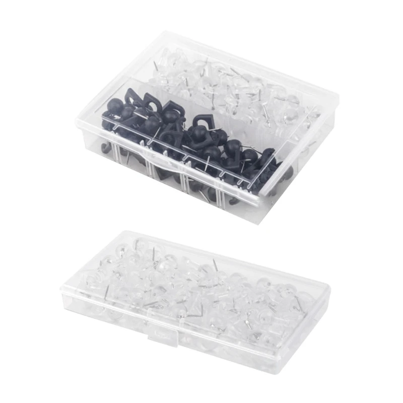 200/300Pcs Push Pin Hooks, Push Pin Hangers, Decorative Thumb Tacks Hooks For Wall Hanging, Bulletin Board Hook Pins