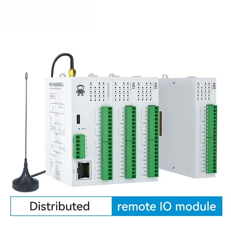 RS485 RJ45 LoRa Analog Switch Acquisition Module, Distributed Remote Wireless IO Module Host Expansion with Modbus TCP/RTU