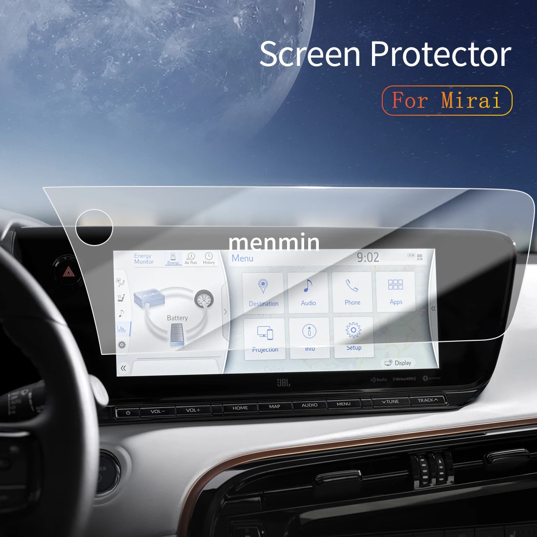 

Car Stickers Dash Carplay Mirror Screen Protector Display Tempered Glass Protective Vehicle For 24 Toyota Mirai