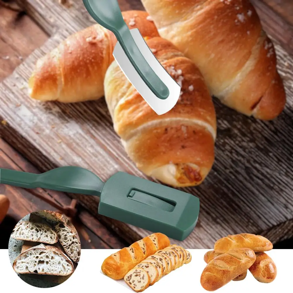 Baking Tool Ergonomic Handle Bread Curved Knife Slicer Bakery Scraper Food Grade Ultralight Kitchen Tool for Bread Essential