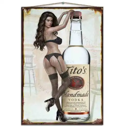 Tito's Vodka Rum Metal Tin Plaque Signs Adult Man Cave Pub Club Cafe TIKI BAR