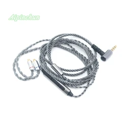 MMCX Headphones Cable Mic Volume Controller Replacement for Sennheiser IE300 IE600 IE900 3.5mm L Bending Jack