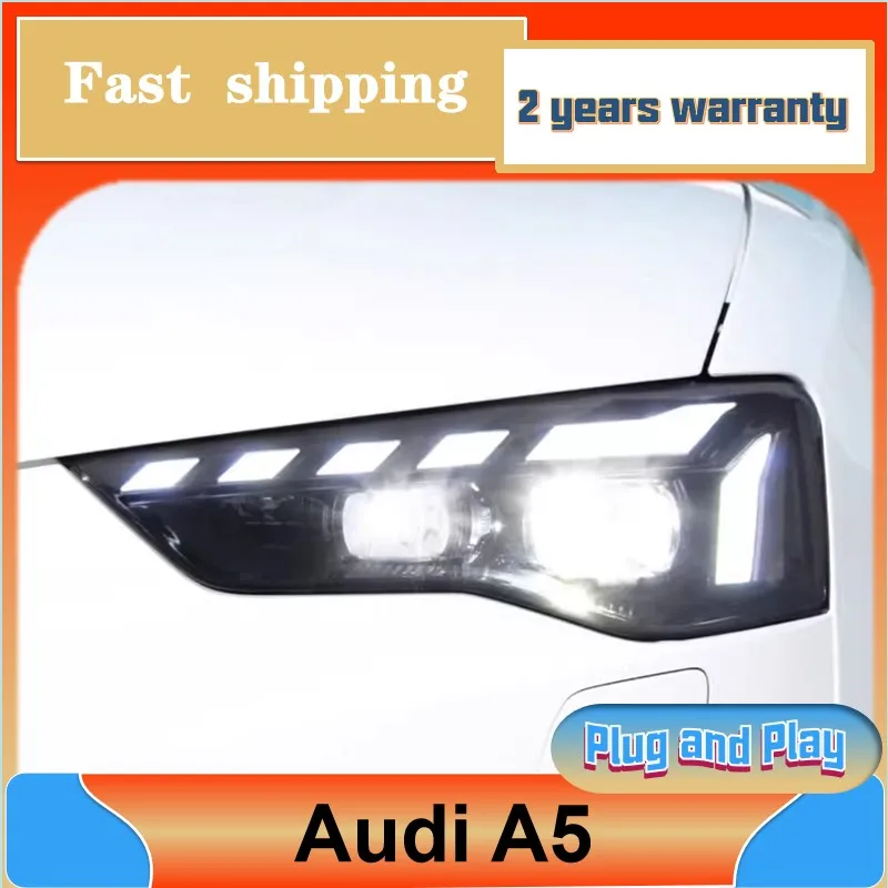

Car Styling for Audi A5 Head Light 2008-2016 A5 Headlights DRL Turn Signal Low High Beam Projector Lens
