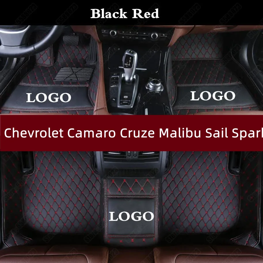 

Custom Floor Mats for Car Chevrolet Camaro Cruze Malibu Sail Spark Epica Cavalier Sonic Leather Cars Foot Mat Auto Carpet Rugs