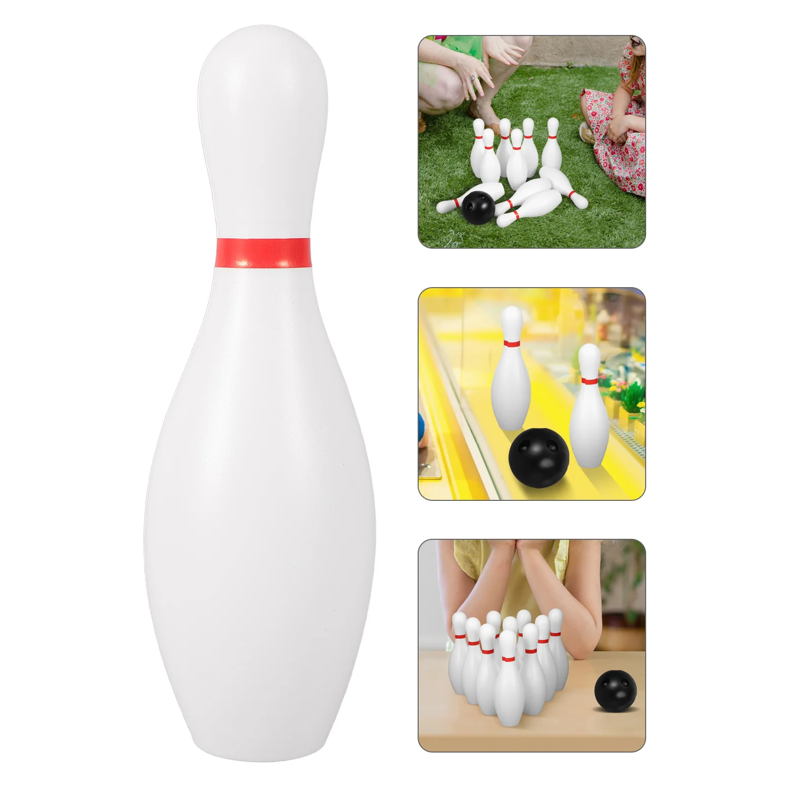 

1Set 5.9inch Plastic Bowling Set 2.7 Inch Balls Smooth Touch Childrens Indoor Activity Cultivate Sport Interest Coordination