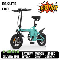 ESKUTE F100 Adult Electric Bicycle 250W Motor 36V9AH Battery 14 inch Foldable EBike Max speed 40KM/H