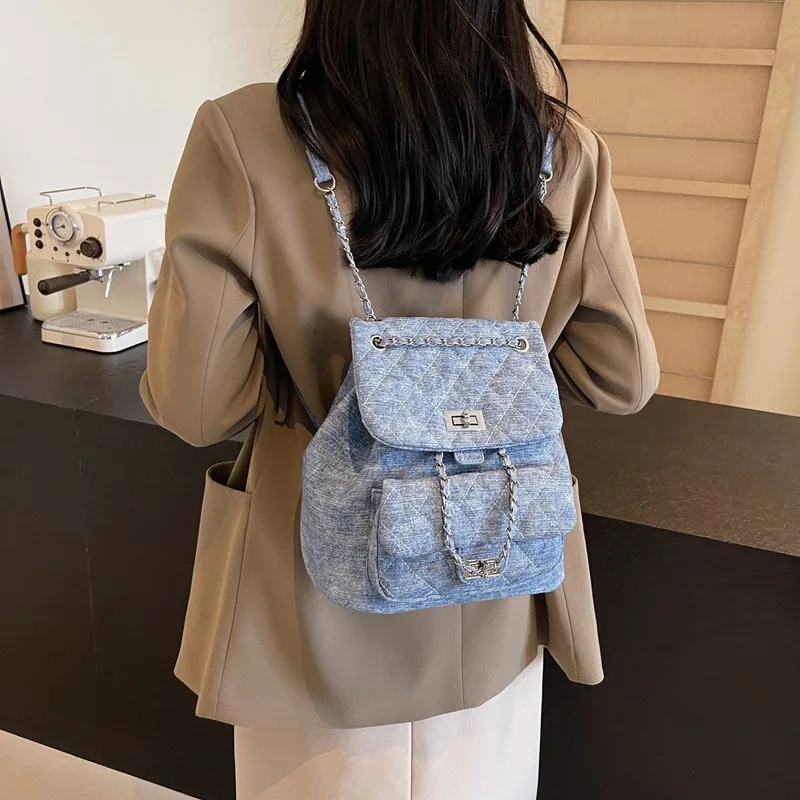 Small fragrance backpack female new ins fashion chain chain small backpack