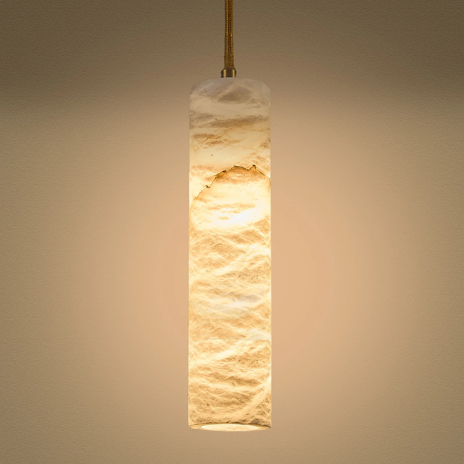 Natural Alabaster LED Pendant Light White Marble Chandelier Light for Living Room Home Decor Bedroom Modern Ceiling Pendant Lamp