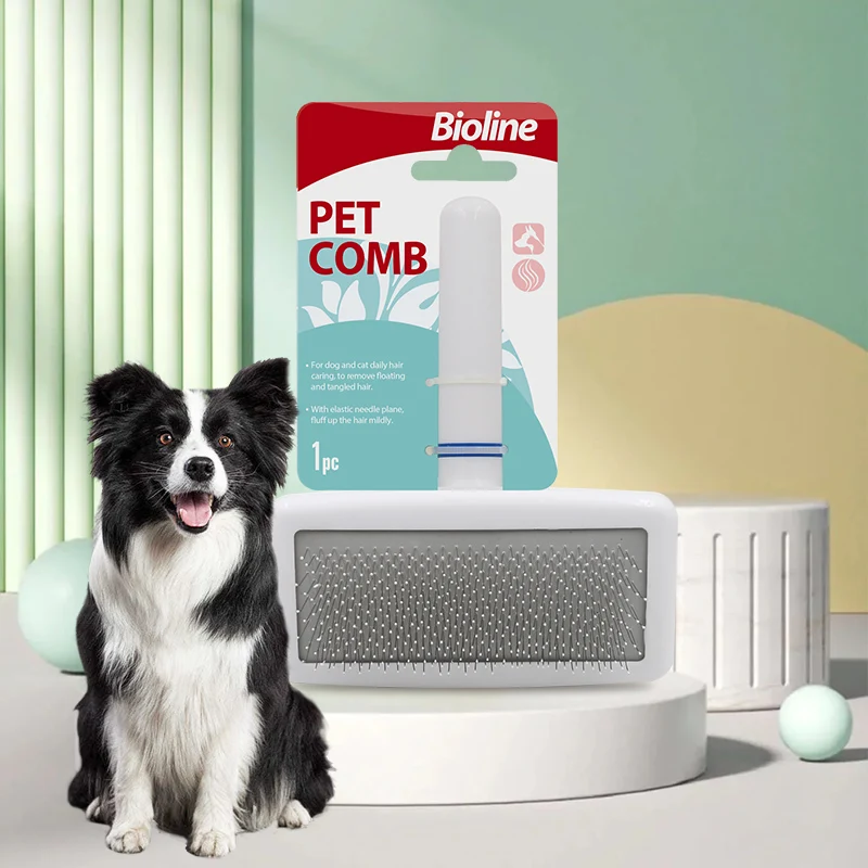 

Bioline Pet Cat Dog Comb Effective to Remove Floating Hair Comb Pet Dog Hair Cleaning Pet Supplies