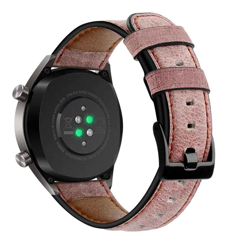 Galaxy watch 3 45mm band for samsung Gear S3 Frontier huawei watch gt 2e leather strap for amazfit gtr 47mm Ticwatch Pro 2020