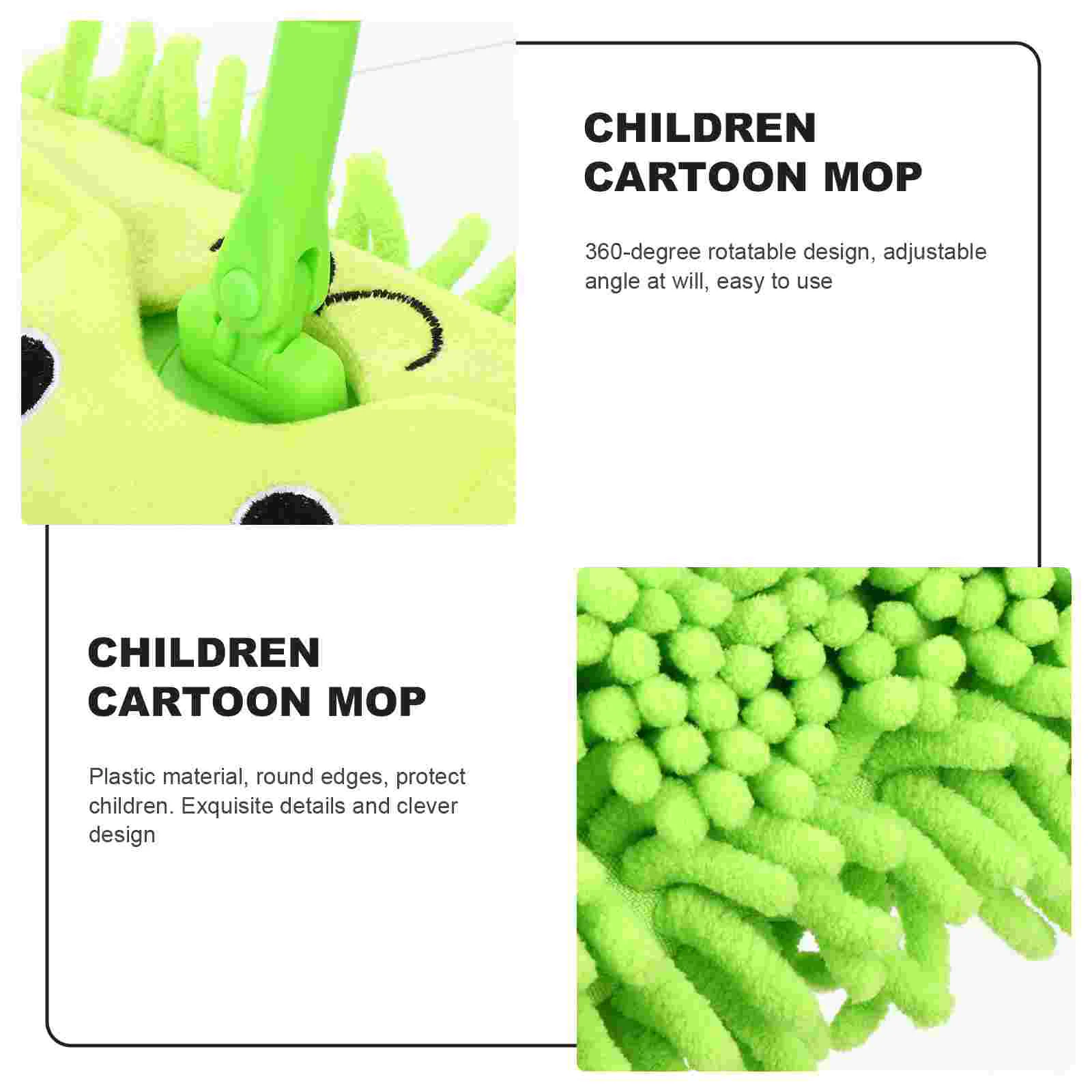 Scopa giocattolo per bambini, giocattoli per mop, per neonati, set di plastica per bambini, prodotti per la pulizia, verde