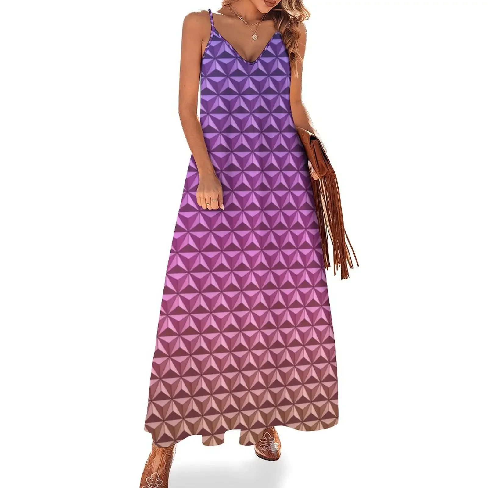 

Geodesic Sphere at Night Sleeveless Dress Dresses Woman fashion chic and elegant woman dress Dress