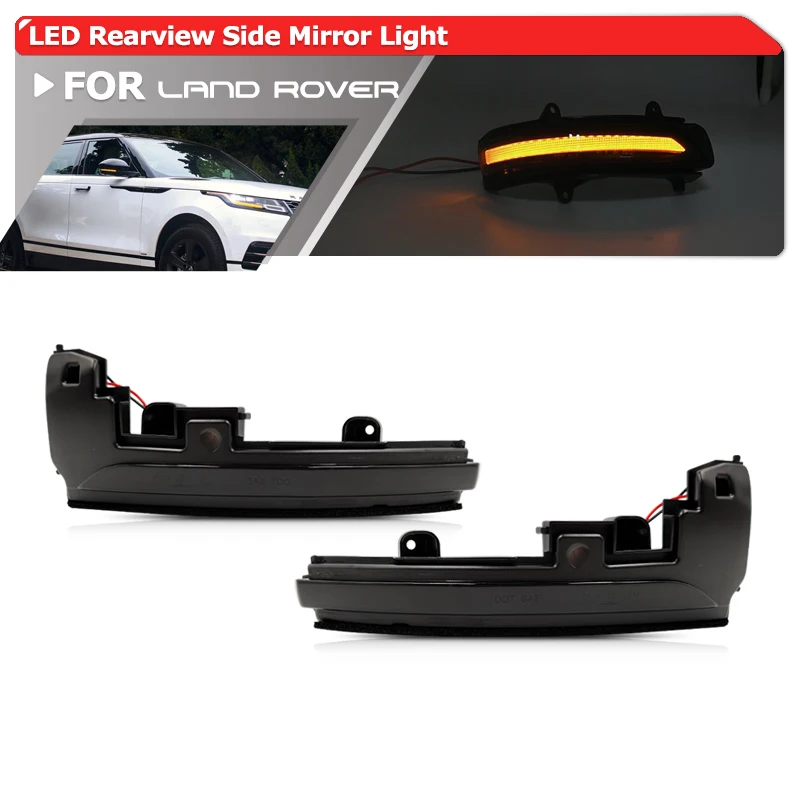 

Amber Sequential Dynamic Led Side Mirror Blinker Lights For Land Rover Range Rover Sport 14-18 Evoque MK IV LR4