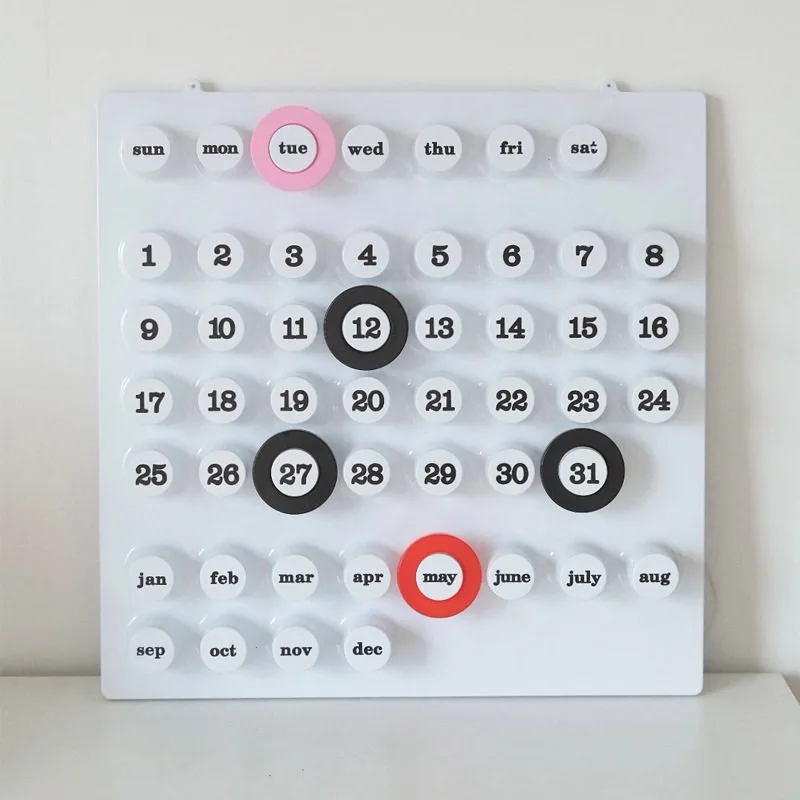 Vintage Perpetual Calendar Ring Date Wall Decor Retro Birthday Reminder