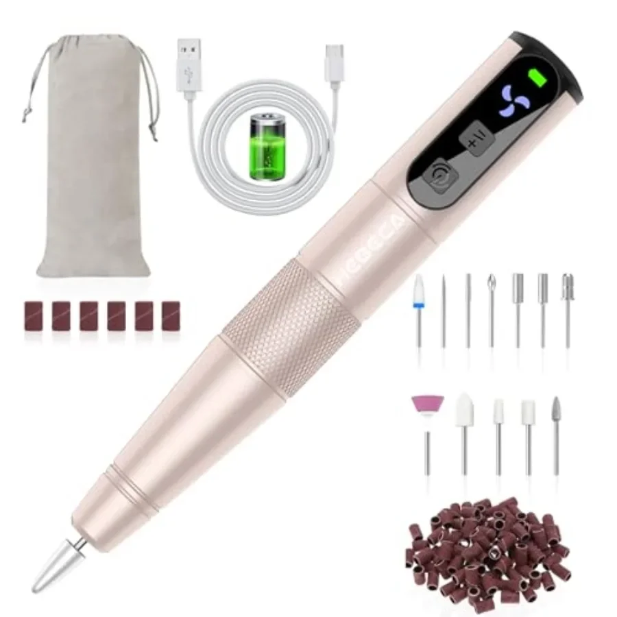 

Cordless Nail Drill Set Electric Nail Files and Buffers for Natural or Acrylic Gel Nails Rechargeable Nail File Drill Machine w