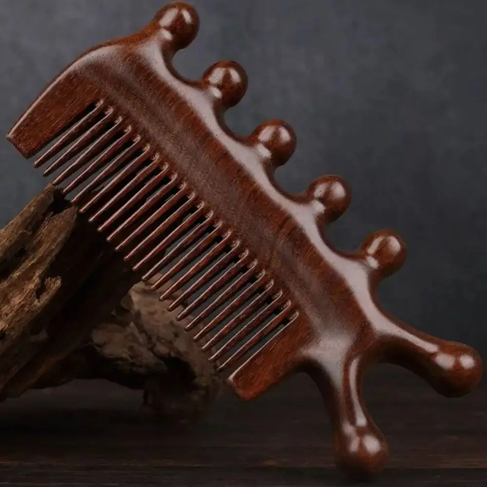 

Multifunctional Meridian Massage Comb Wooden 3 IN 1 Head Massage Comb Wide-Tooth Manual Sandalwood Massage Comb Men And Women