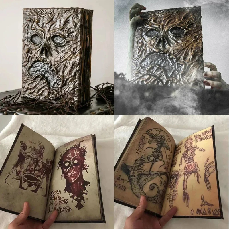 Necronomicon Dark Magic Book 3D Demon Evil Dead Summon Notebook Decoration Horror Movie Prop Collection Gift Halloween Decor