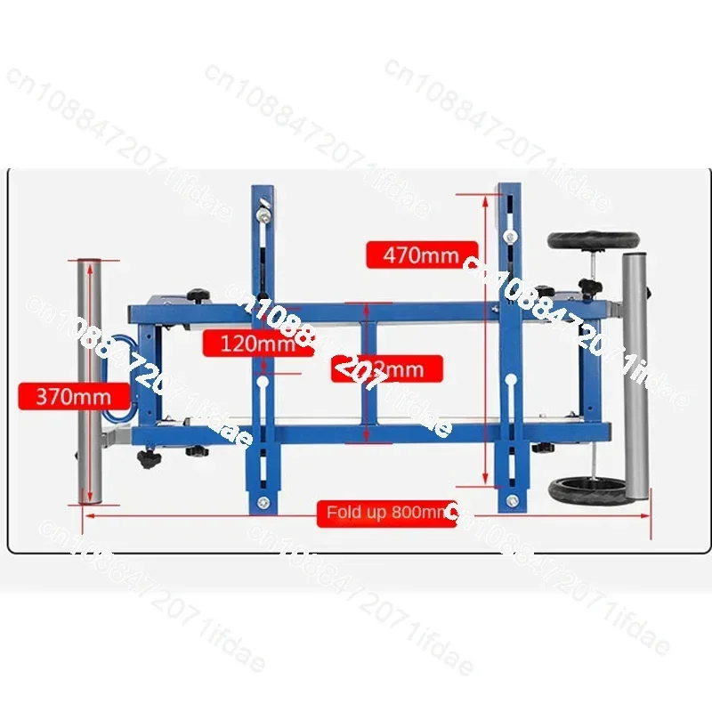 Staffa per macchina da taglio multifunzionale troncatrice per macchina in alluminio banco da lavoro portatile pieghevole per la lavorazione del